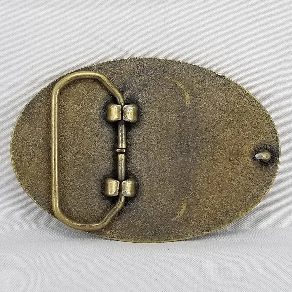Belt Buckle 1977 Buffalo Running Strong For American Indian Youth Native America
